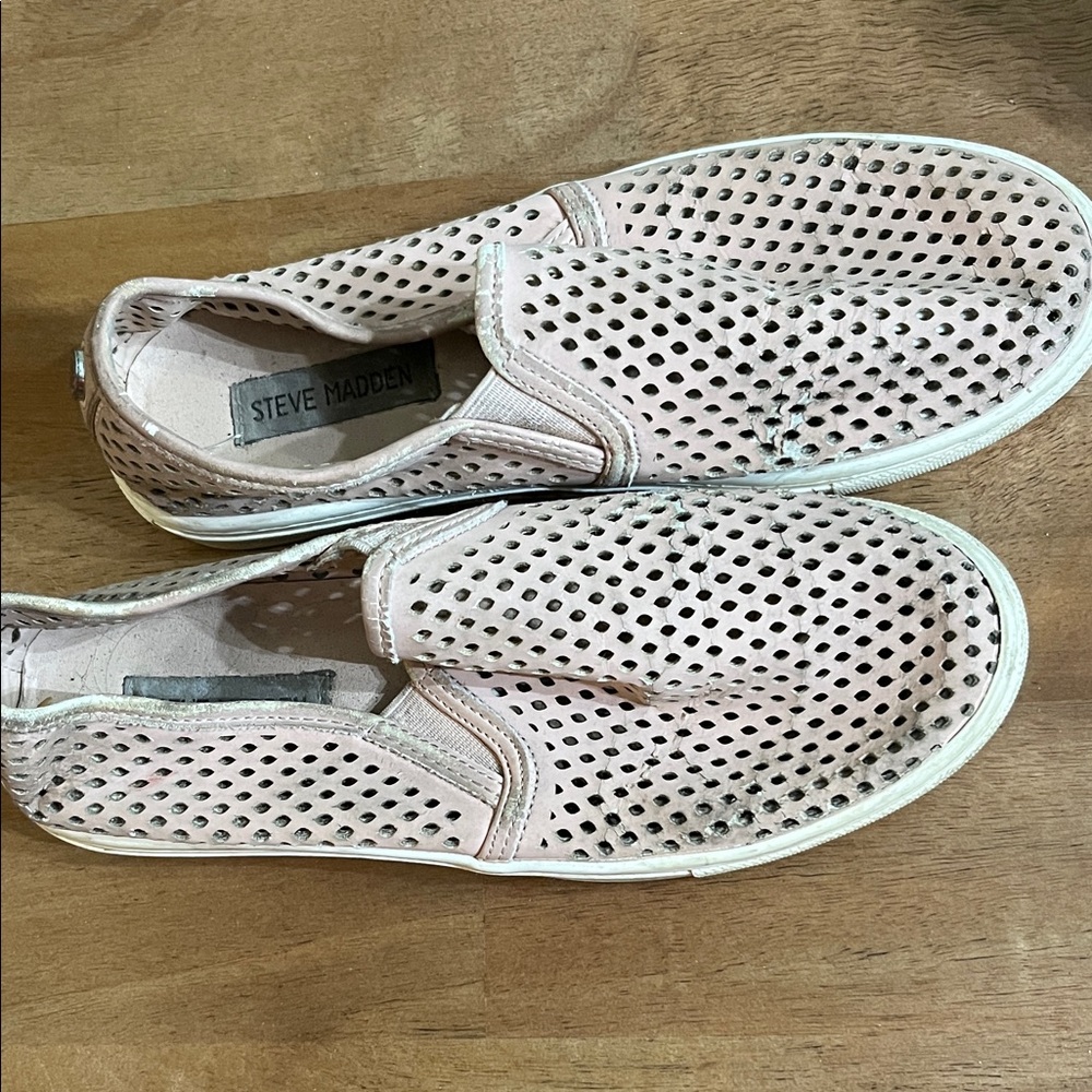 Steve Madden Blush Perforated Slip-On Shoes
